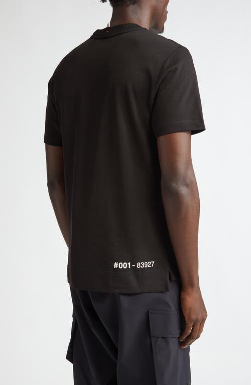 Shop Moncler Logo Cotton T-shirt In Black