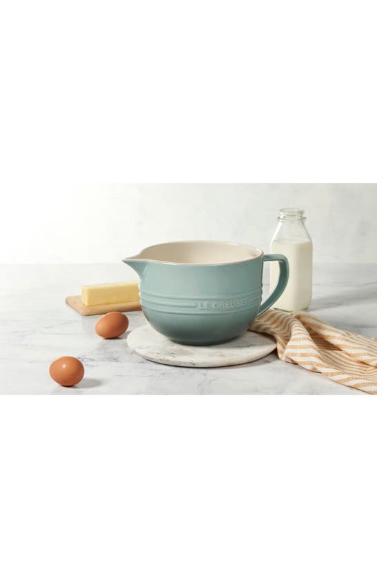 Shop Le Creuset Signature Stoneware Batter Bowl In Sea Salt