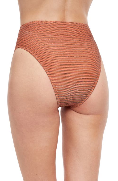 Shop Gottex High Waist Bikini Bottoms In Multi Orange