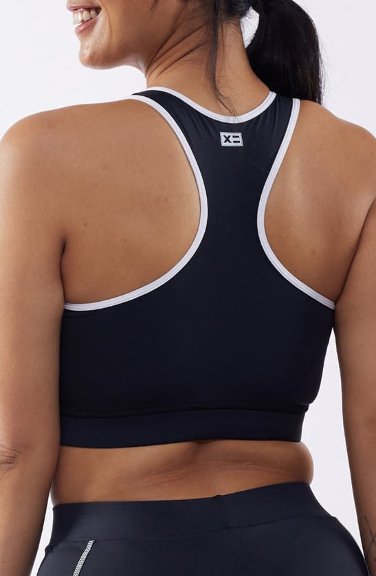 Tomboyx Racerback Zip Bikini Top In Black Novelty