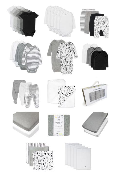 50-Piece Organic Cotton Baby Essentials Gift Box