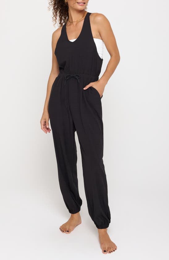 Shop Spiritual Gangster Emmy Sleeveless Jumpsuit In Black