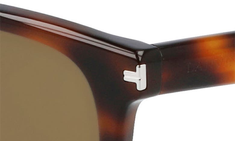 Shop Lanvin 51mm Rectangle Sunglasses In Havana