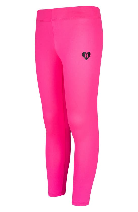 Shop Hurley Kids' 2-pack Jersey Leggings In Hyper Pink
