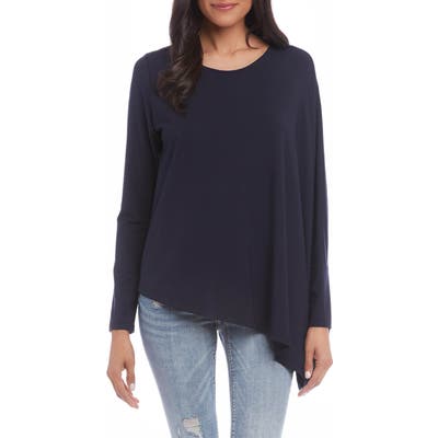 Karen Kane Asymmetrical Jersey Top, Blue
