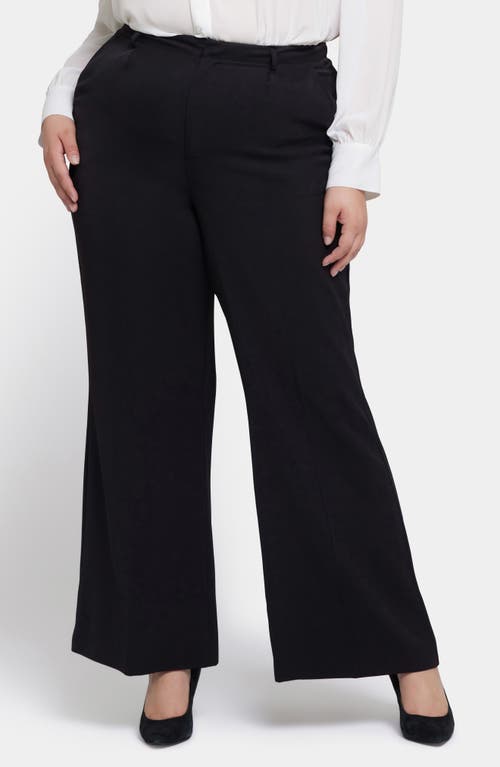 Shop Nydj Wide Leg Pants In Black