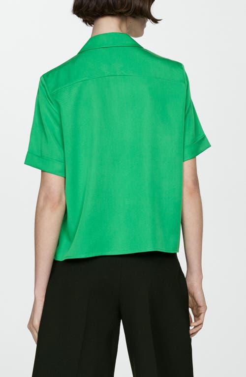 Shop Mango Moma Camp Shirt In Green