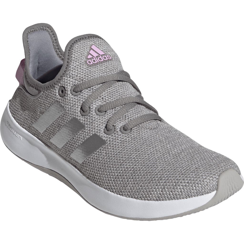 Adidas Originals Adidas Cloadfoam Pure Running Shoe In Grey/silver Met./lilac