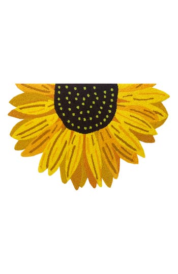 R16 Home Sunflower Slice Doormat In Yellow Multi
