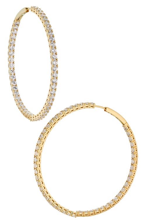 Nadri Perfect Inside Out Hoop Earrings in Gold at Nordstrom
