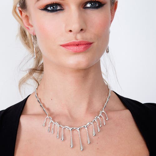 Shop Lucy Quartermaine Short Multi Drop Necklace In Gold