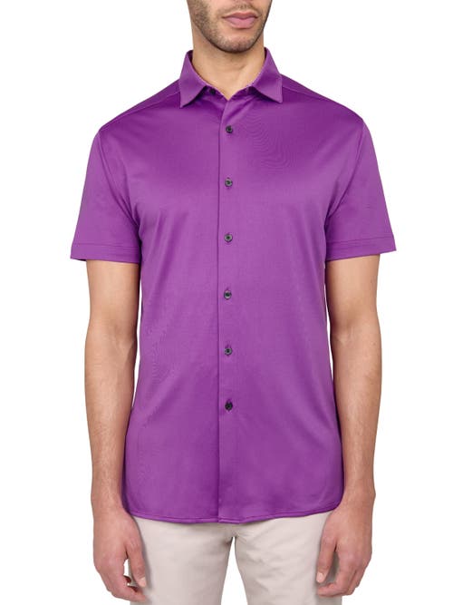 Construct Con.struct Solid Performance Button-down Shirt In Purple