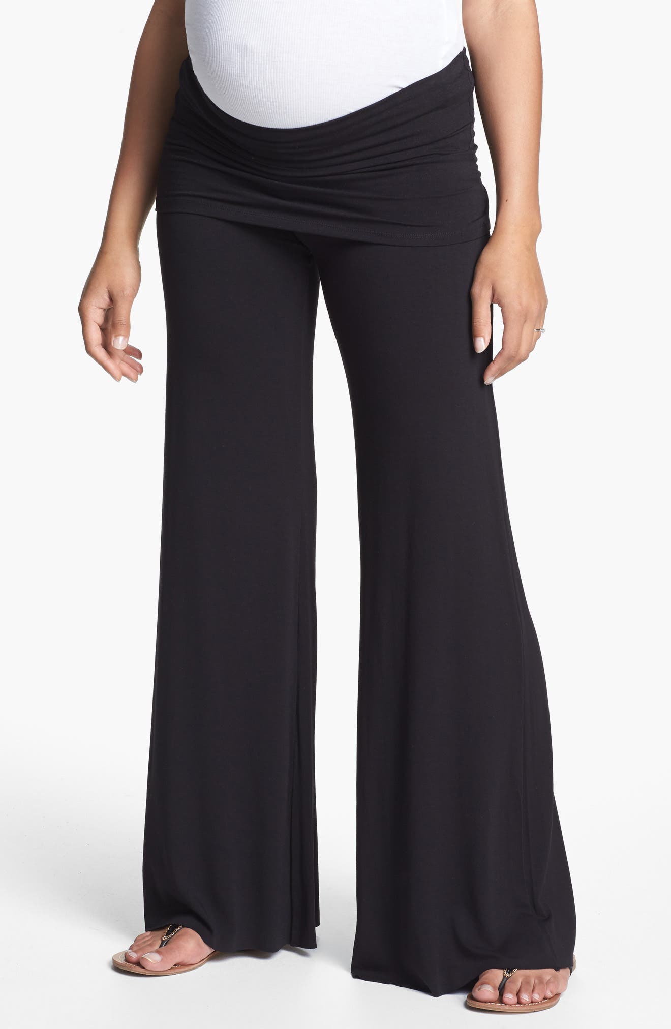 Maternal America Knit Flare Leg Maternity Pants