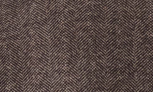 Bernardo Herringbone Double Breasted Overcoat In Brown