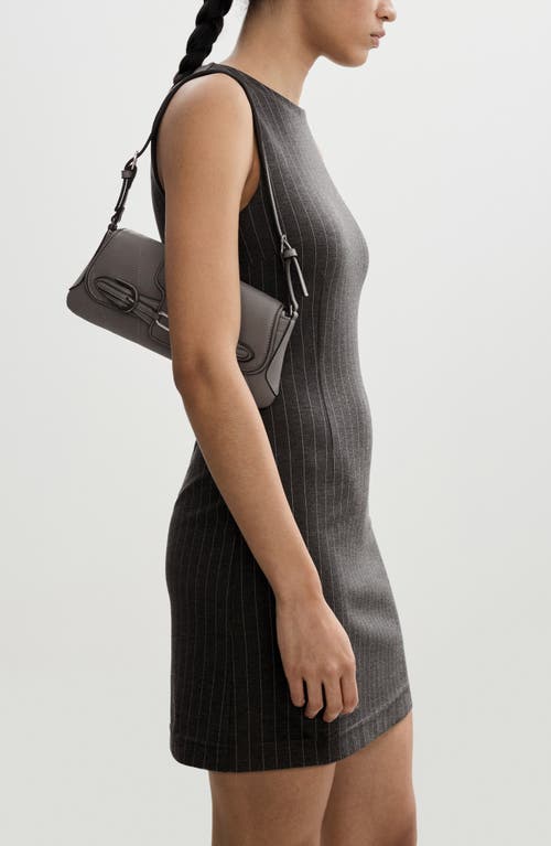 Shop Mango Stripe Sleeveless Minidress In Grey
