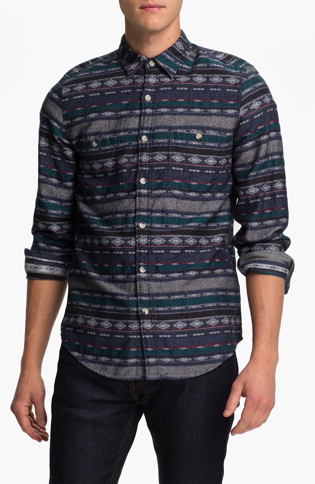 Topman Jacquard Woven Shirt Nordstrom