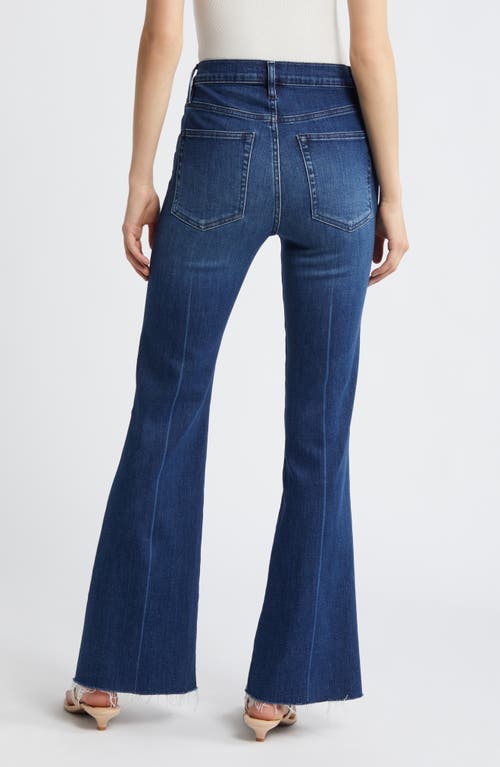 Shop Frame Le Easy Flare Raw Hem Jeans In Calvin