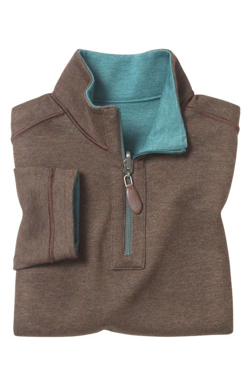 Johnston & Murphy Kids' Reversible Quarter Zip Pullover In Green
