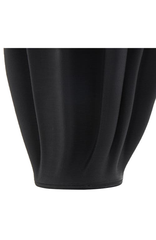 Vivian Lune Home Ceramic Vase In Black