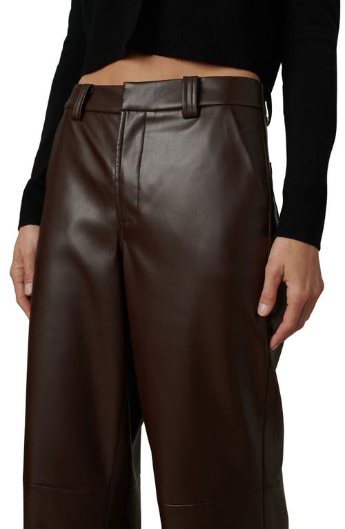 Shop Joe's The Mia Crop Wide Leg Faux Leather Pants In Coffee Bean