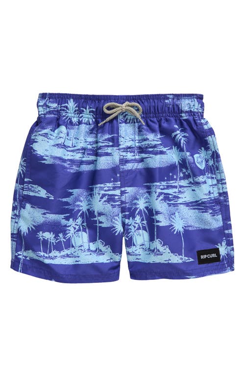 Rip Curl Kids' Dreamers Volley Swim Trunks in Wild Berry 