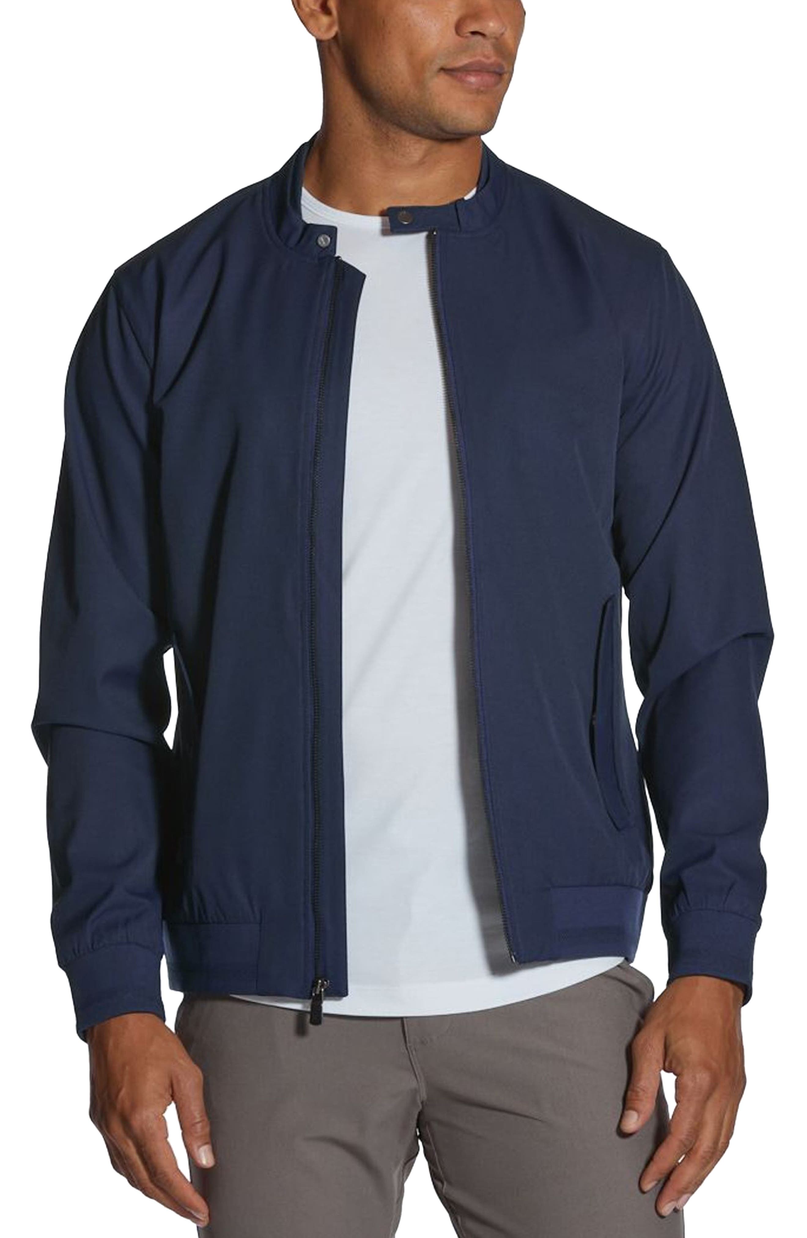 blue bomber jacket