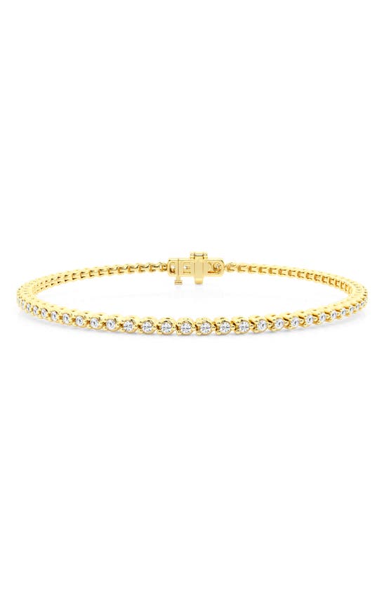 Shop Badgley Mischka Collection 14k Gold Round Cut Lab-created Diamond Tennis Bracelet