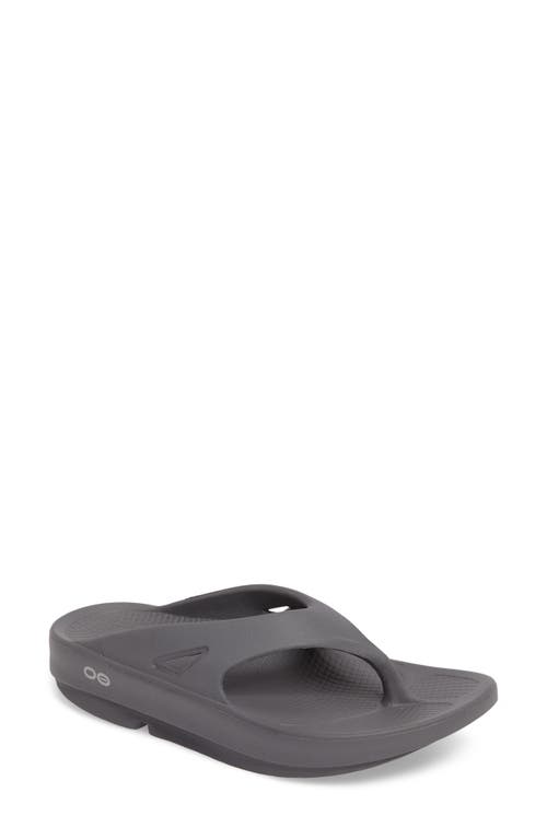 Oofos Gender Inclusive Ooriginal Sandal In Slate