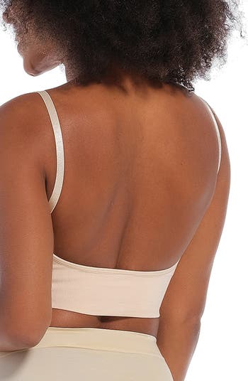 OBICUM Low Back Bra for Women Wireless Padded Backless Bralette Deep V  Convertible Adjustable Straps Bra