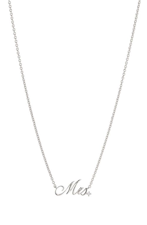 Nadri Heartbreaker Mrs. Necklace in Rhodium