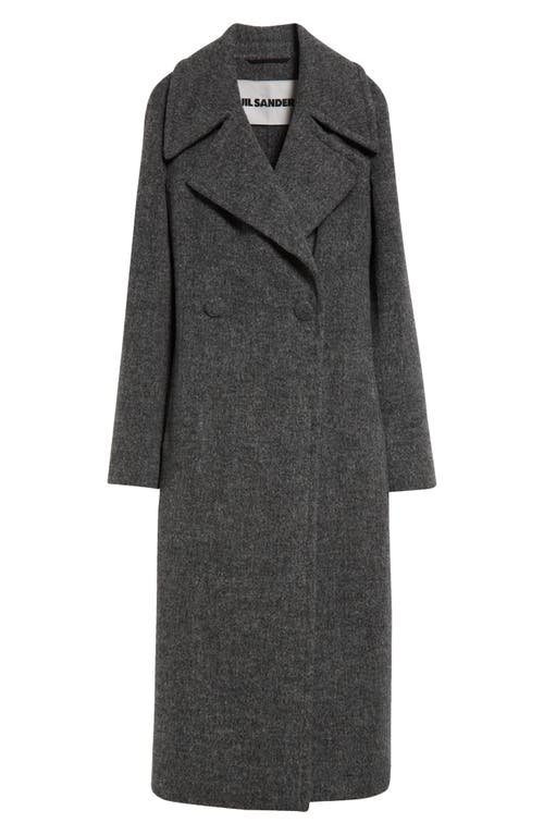 Shop Jil Sander Belted Double Breasted Coat In Shadow