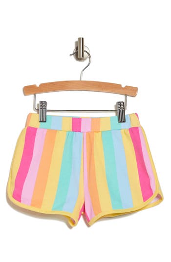 Shop Flapdoodles Kids' Stripe Terry Cloth Shorts In Multi Stripe
