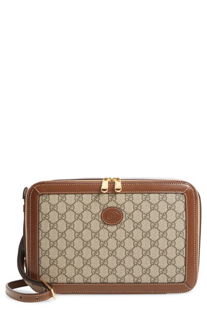 Gucci Azalea Gg Supreme Canvas Crossbody Messenger Bag In Beige Multi | ModeSens