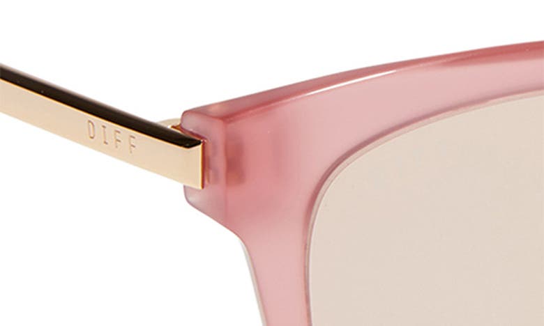 Shop Diff Bella 54mm Gradient Polarized Square Sunglasses In Guava / Brown Gradient