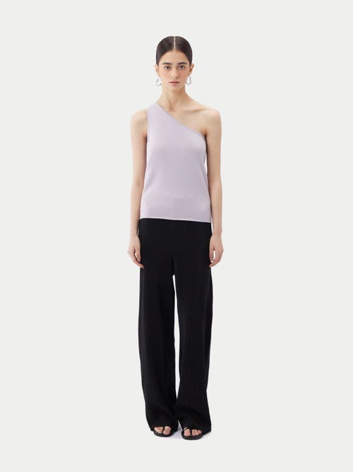 Gobi Mongolian Cashmere Cashmere Silk Sleeveless Asymmetric Top In Orchid Tint