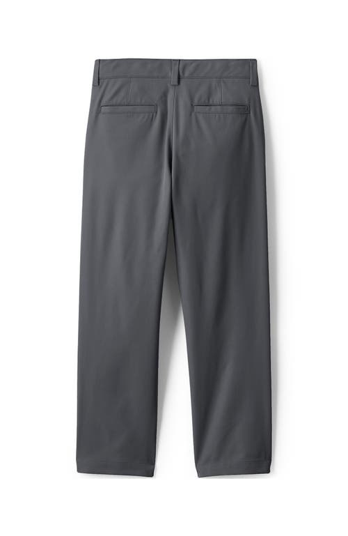 Shop Lands' End Boys Iron Knee Active Chino Pants In Arctic Gray