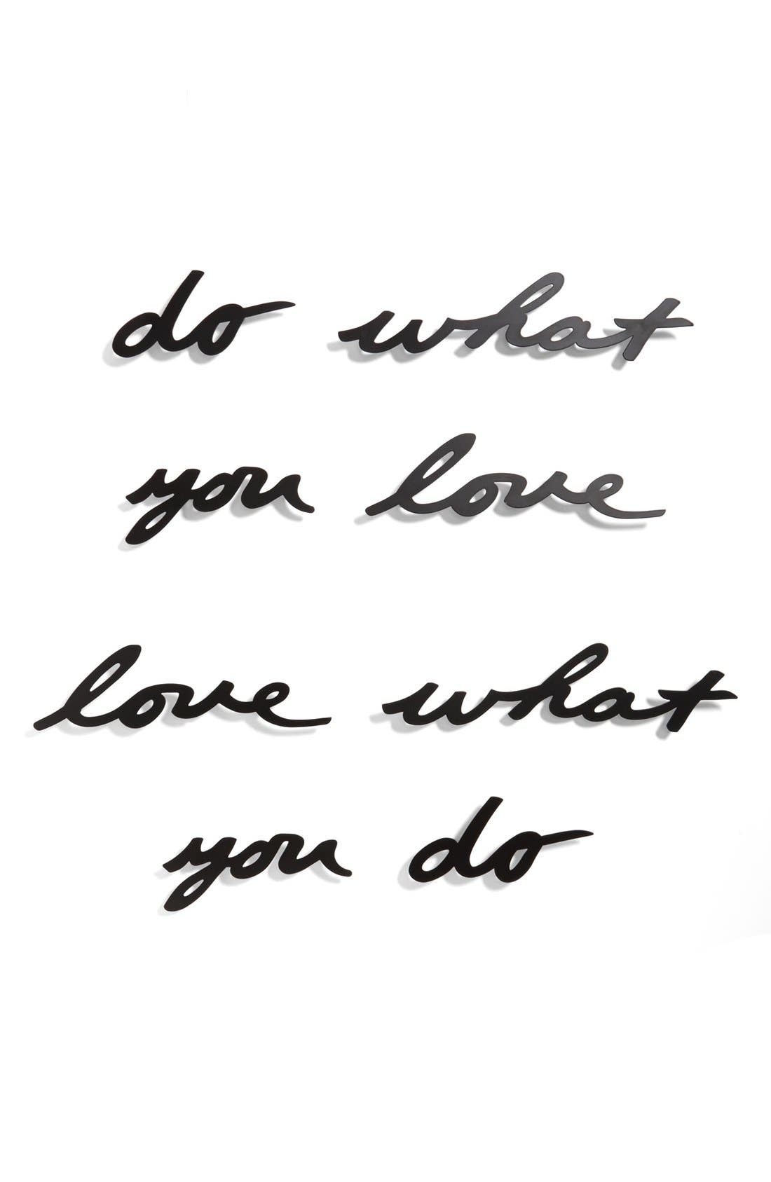 UMBRA,
                                        'Love What You Do' Wall Décor,
                                        Main thumbnail 1, color,
                                        001