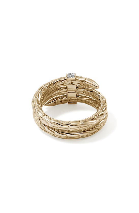 John Hardy Spear Diamond Bypass Ring In Gold