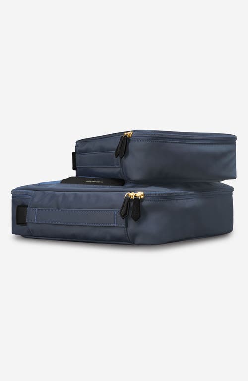 Shop Maison De Sabre Maison De Sabré Nylon Packing Cubes In Pacific Caviar