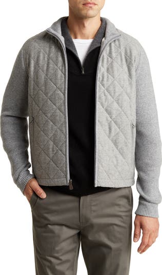 Vince camuto diamond 2025 quilted full zip jacket