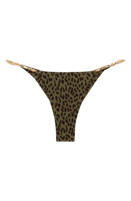 Vix Swimwear Rosewood Ruth Bikini Bottoms In Olive Multi