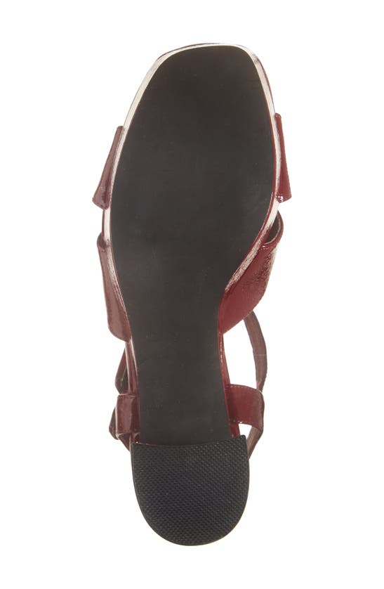 Shop Jeffrey Campbell Amma Platform Slingback Sandal In Wine Crinkle Patent