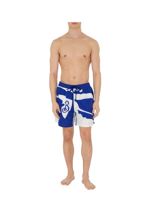 Shop Burberry Ekd Swim Shorts In Knight