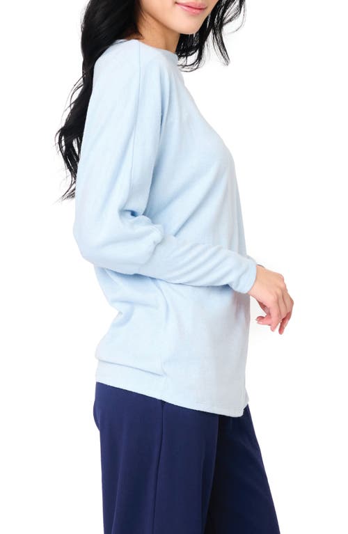 Shop Gibsonlook Slouchy Luxe Boatneck Top In Cashmere Blue