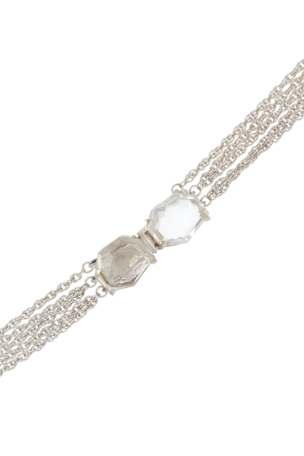 Alexis Bittar Sterling Silver Quartz With Diamond Cluster Bib Necklace In D0.92 Si2si1 Cq Gs Ss