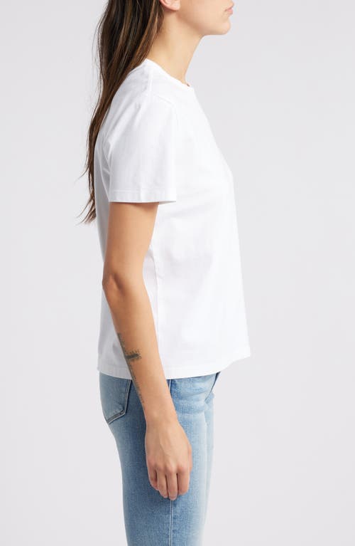 Madewell Bella Softfade Cotton Crop T-shirt In Eyelet White