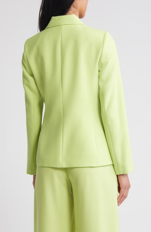 Shop Tahari Asl One-button Blazer In Lime