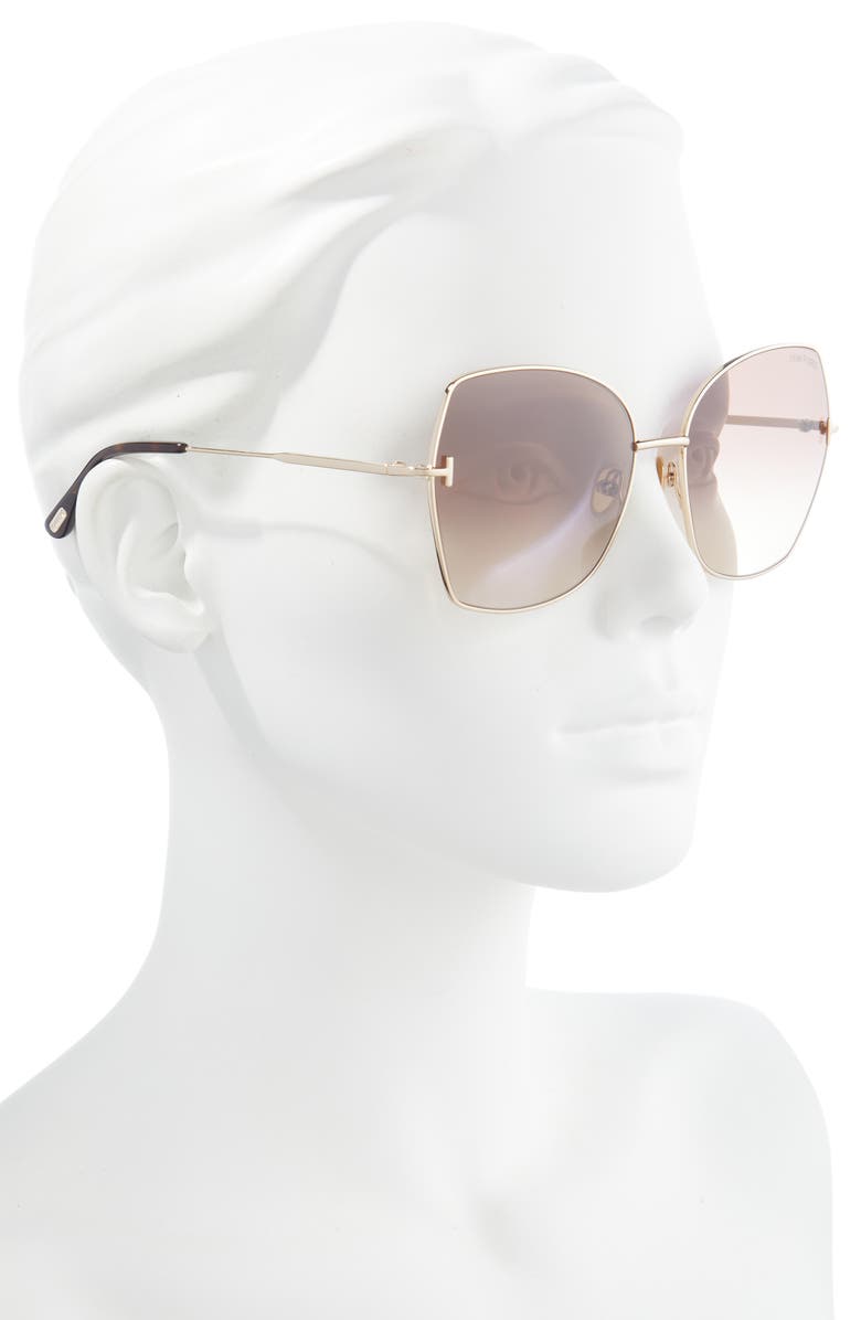 TOM FORD Farrah 60mm Geometric Sunglasses | Nordstrom
