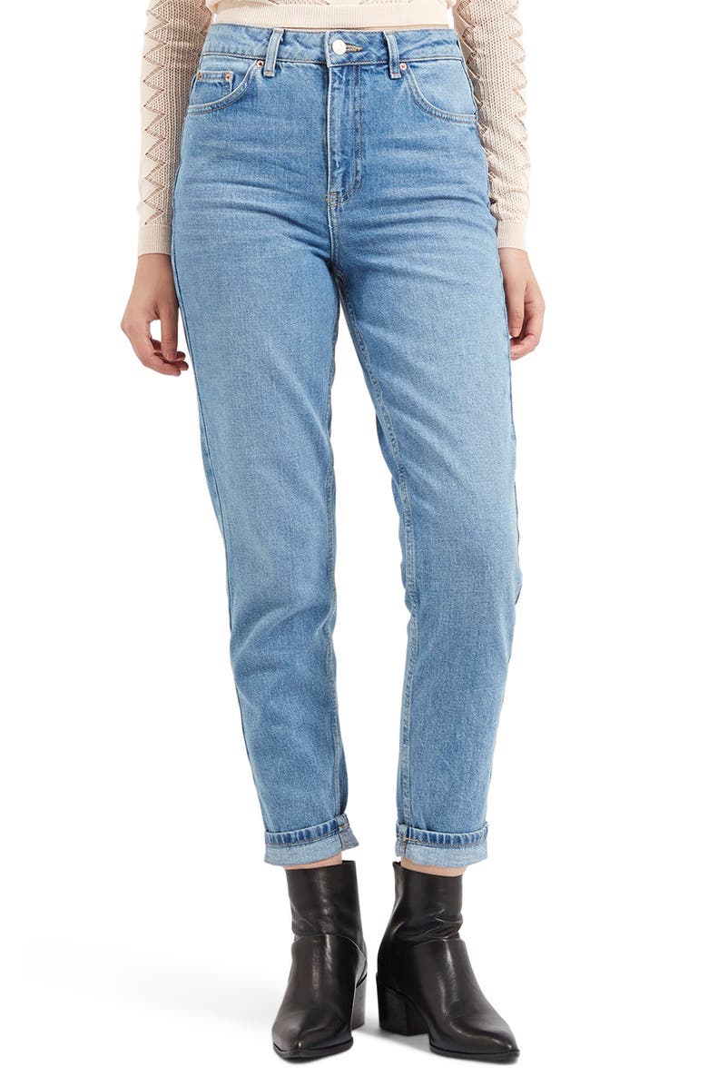 Topshop High Waist Light Denim Mom Jeans | Nordstrom