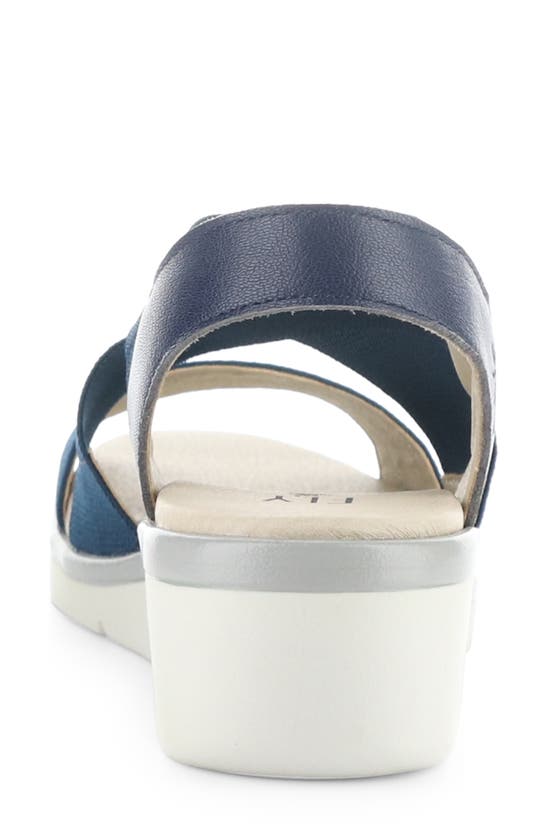 Shop Fly London Noli Slingback Wedge Sandal In Ocean Mousse
